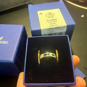 Swarovski.  CRY/ MIX ring set  size 55